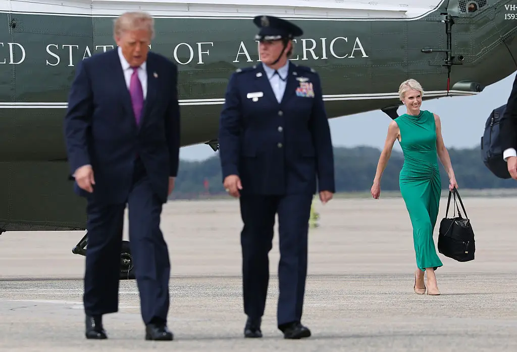 Natalie Harp is a regular figure beside Donald Trump (Photo by Win McNamee/Getty Images)