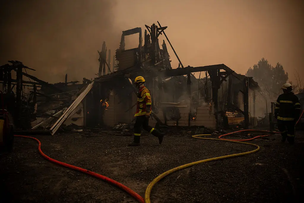 Tens of thousands of people have been evacuated (JULIEN DE ROSA / AFP via Getty Images)
