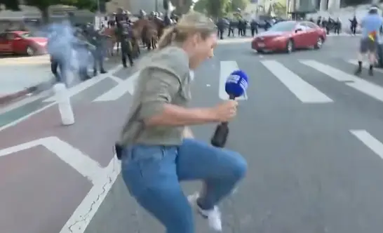 The moment she was hit got caught on camera (Nine)