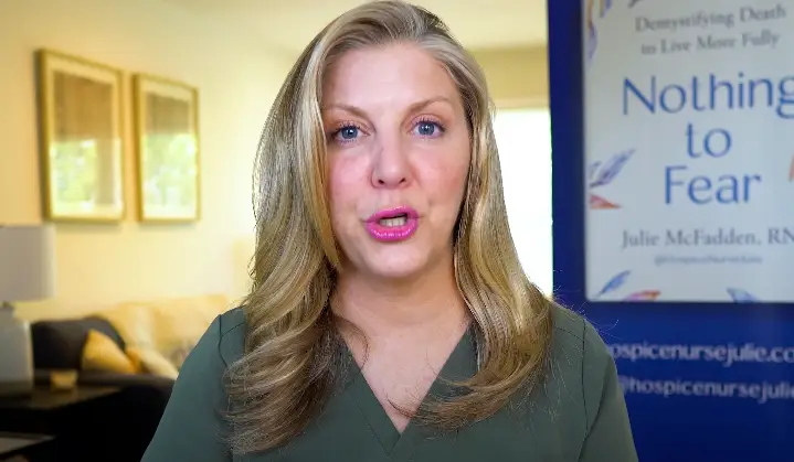 Hospice nurse Julie McFadden has shared what happens to the human body after death (YouTube/Hospice Nurse Julie)