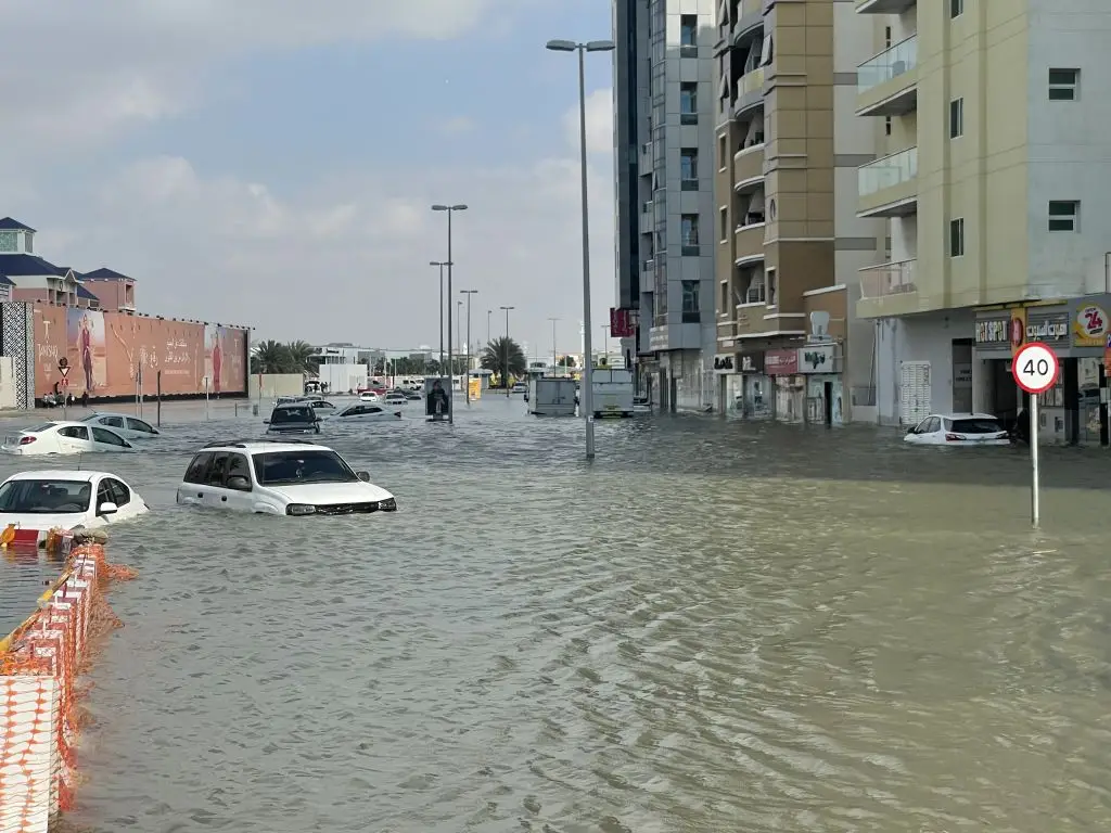 The United Arab Emirates (UAE) is currently attempting to dry up the floods from the country’s heaviest ever rainfall on record. (Stringer/Anadolu via Getty Images)