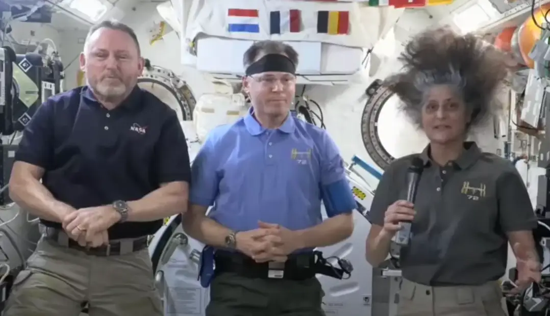 Butch and Suni have encountered a long eight days in space (YouTube/NASA)