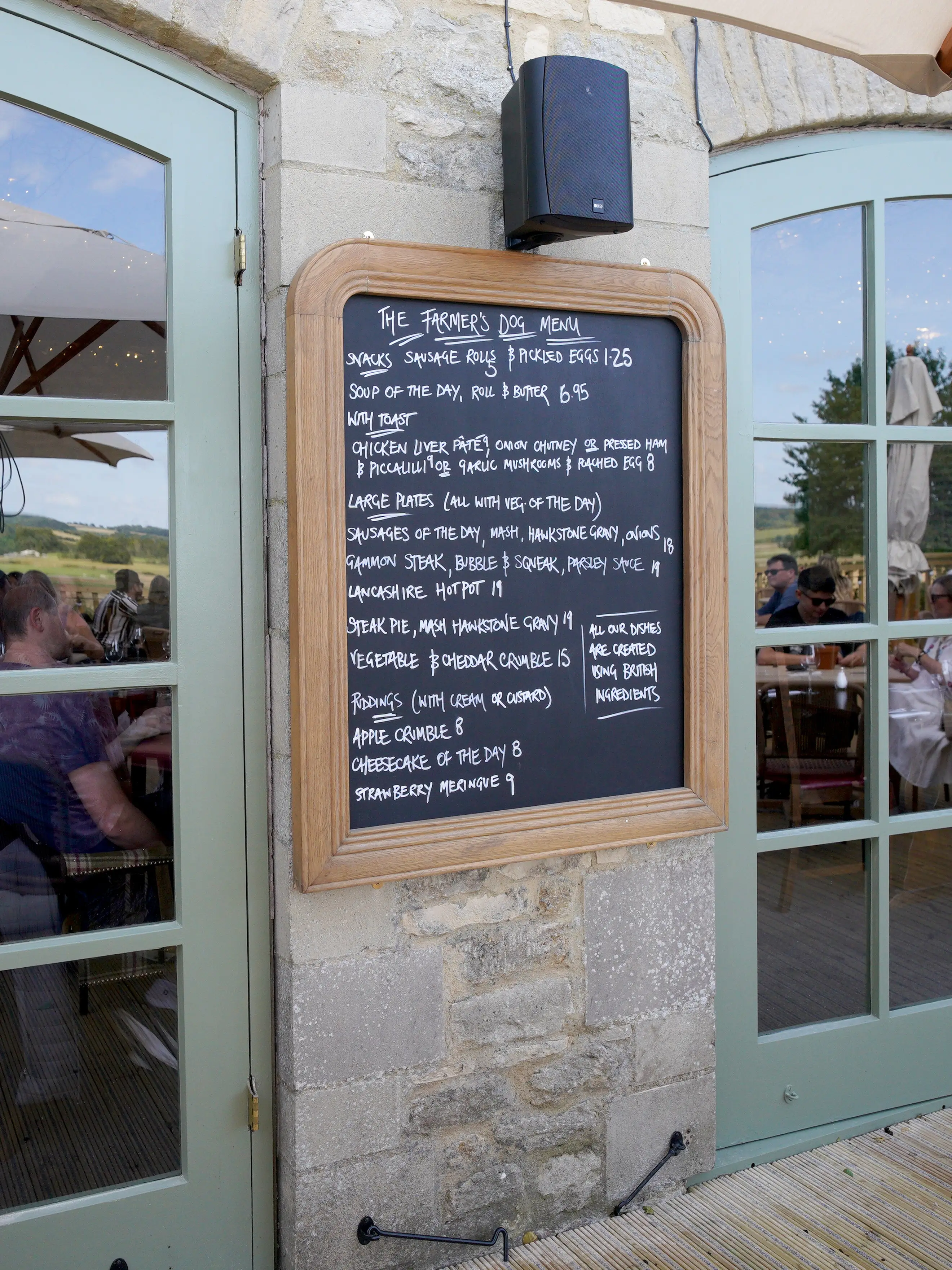 The menu at Jeremy Clarkson's menu which he has said will change depending on what local produce is available (Ben Birchall/PA Wire)