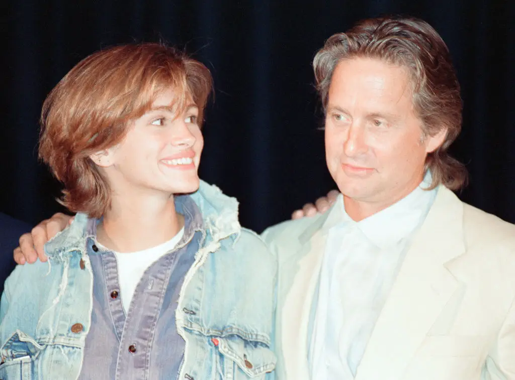 Roberts was starring in 1990 horror flick Flatliners, co-produced by Douglas (Phil Spencer/Mirrorpix/Getty Images)