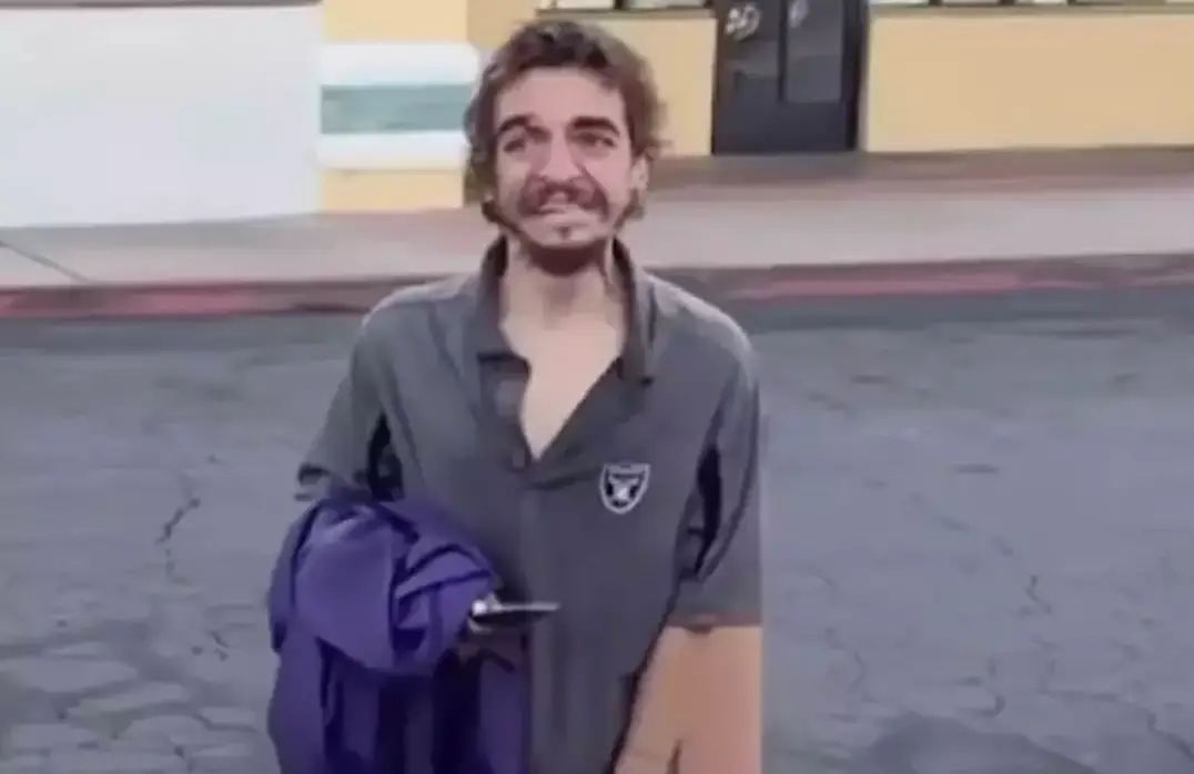 Tylor Chase was filmed on the streets of California in September (TikTok)