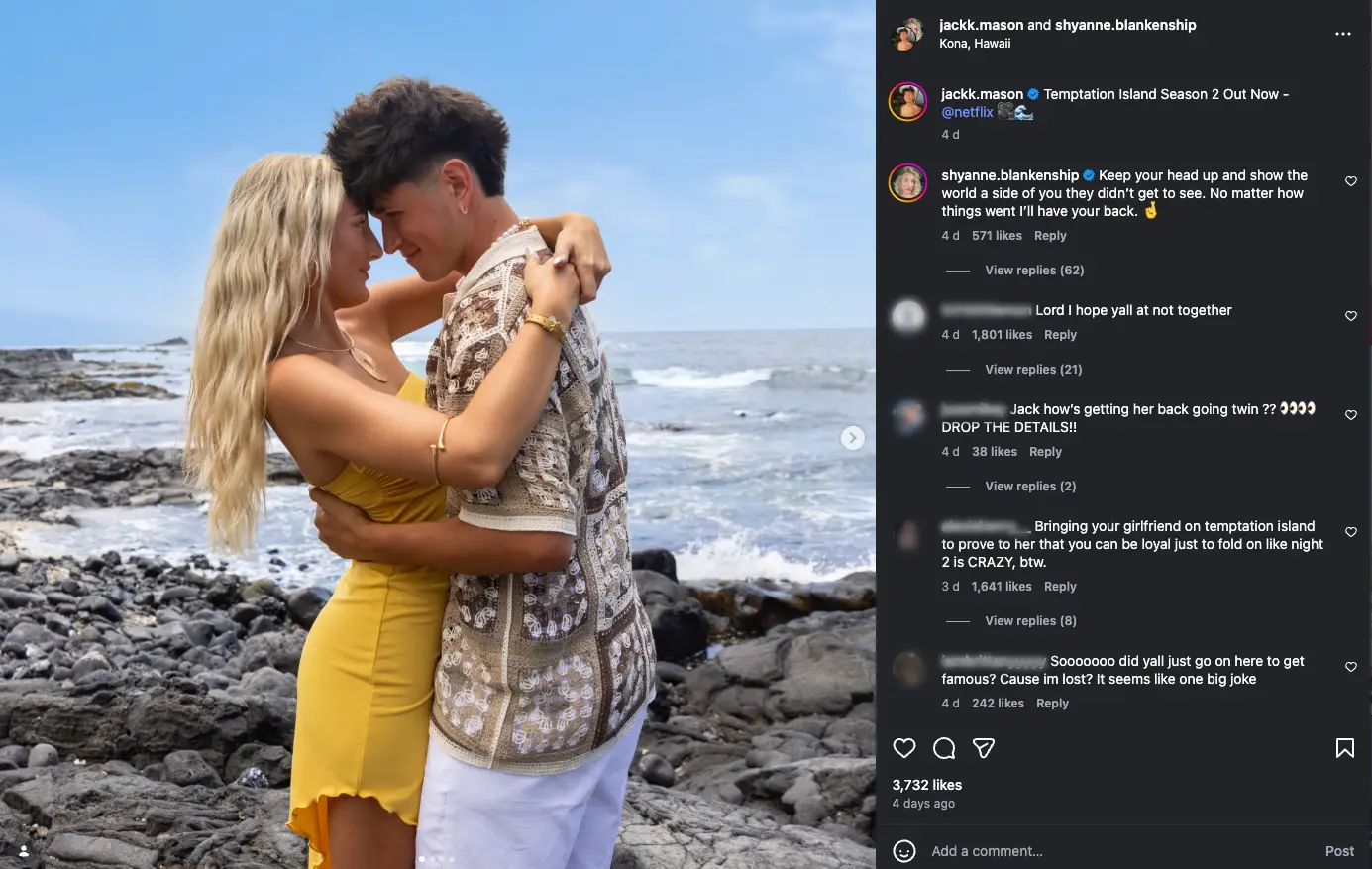 Are Jack and Shyanne back together? (Instagram/@jackk.mason/shyanne.blankenship)