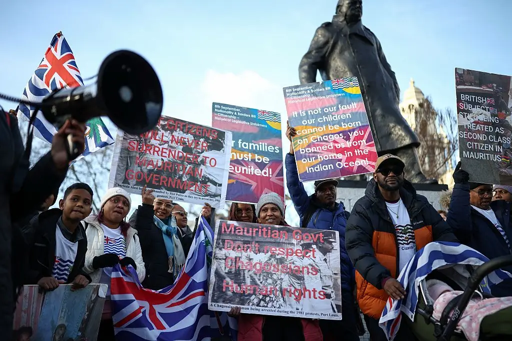 The British expelled the Chagossians in the 60s at the request of the Americans, and they have said they don't want the islands to be handed over to Mauritius (Henry NICHOLLS / AFP via Getty Images)