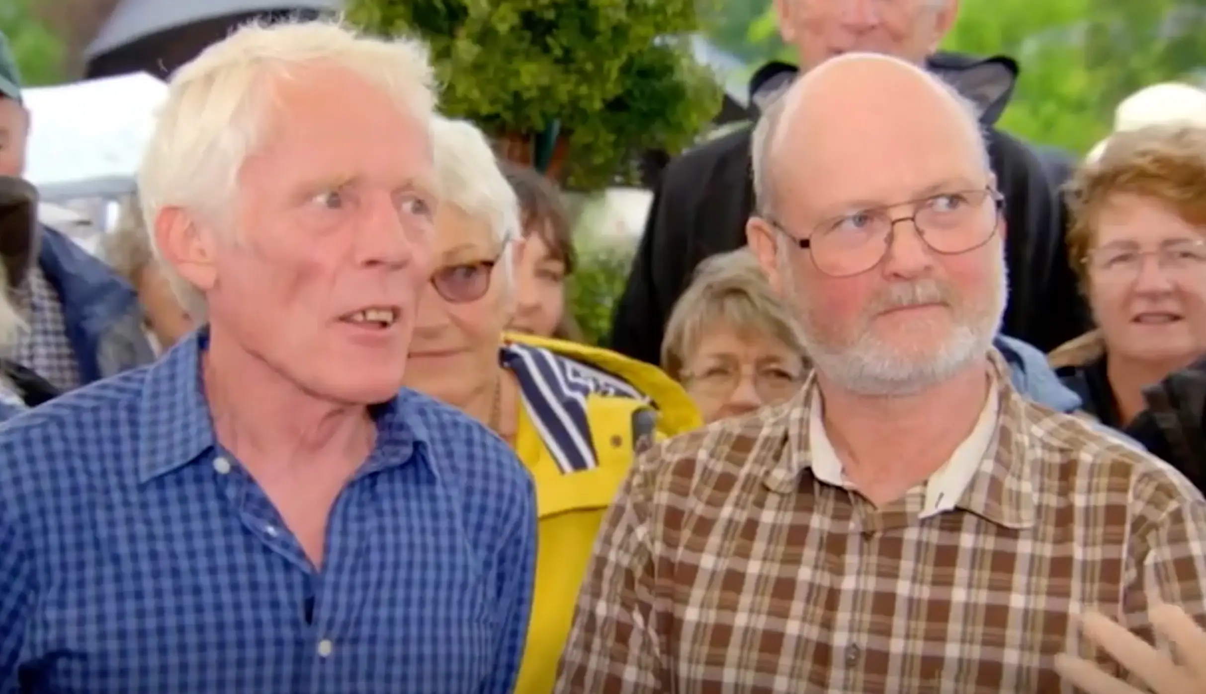 Andy was red-faced after learning he'd drank urine. (BBC)