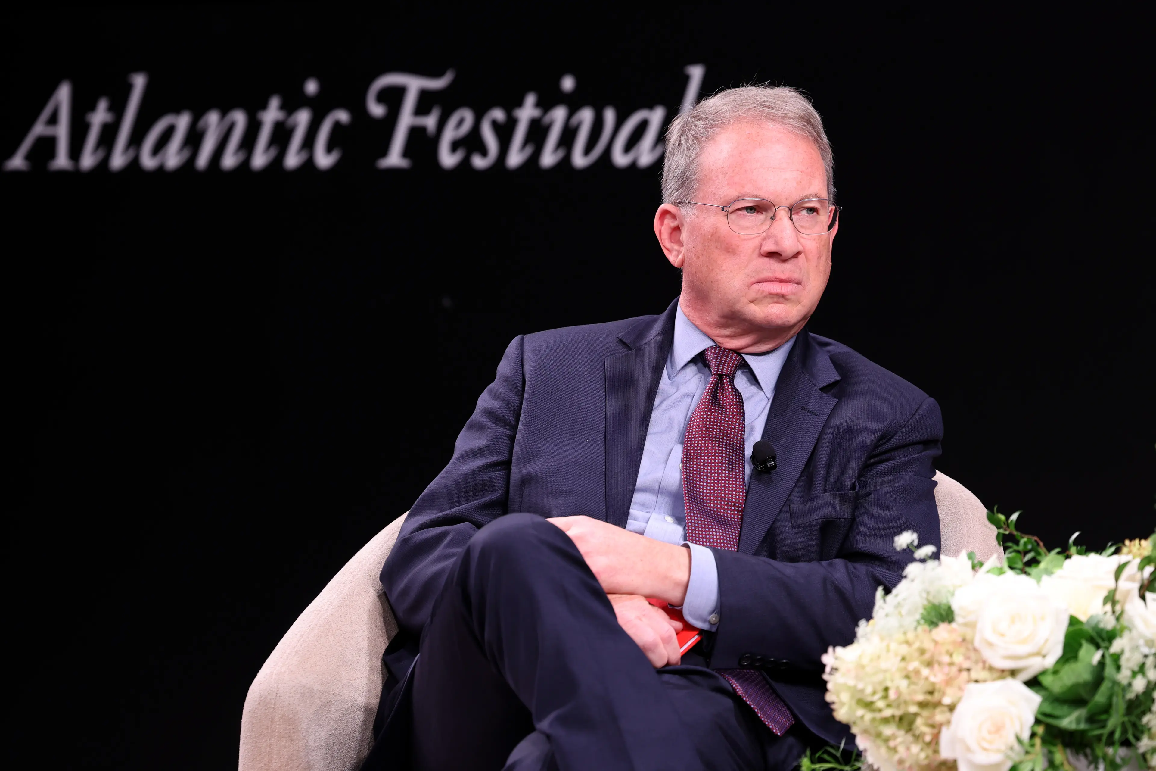 Waltz said he didn't see 'loser' Goldberg in the group. (Tasos Katopodis/Getty Images for The Atlantic)