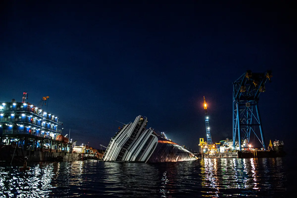 The ship sunk in January 2012.