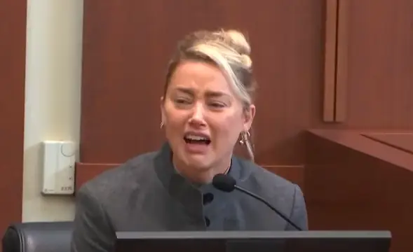 Heard was emotional as she gave evidence in court.