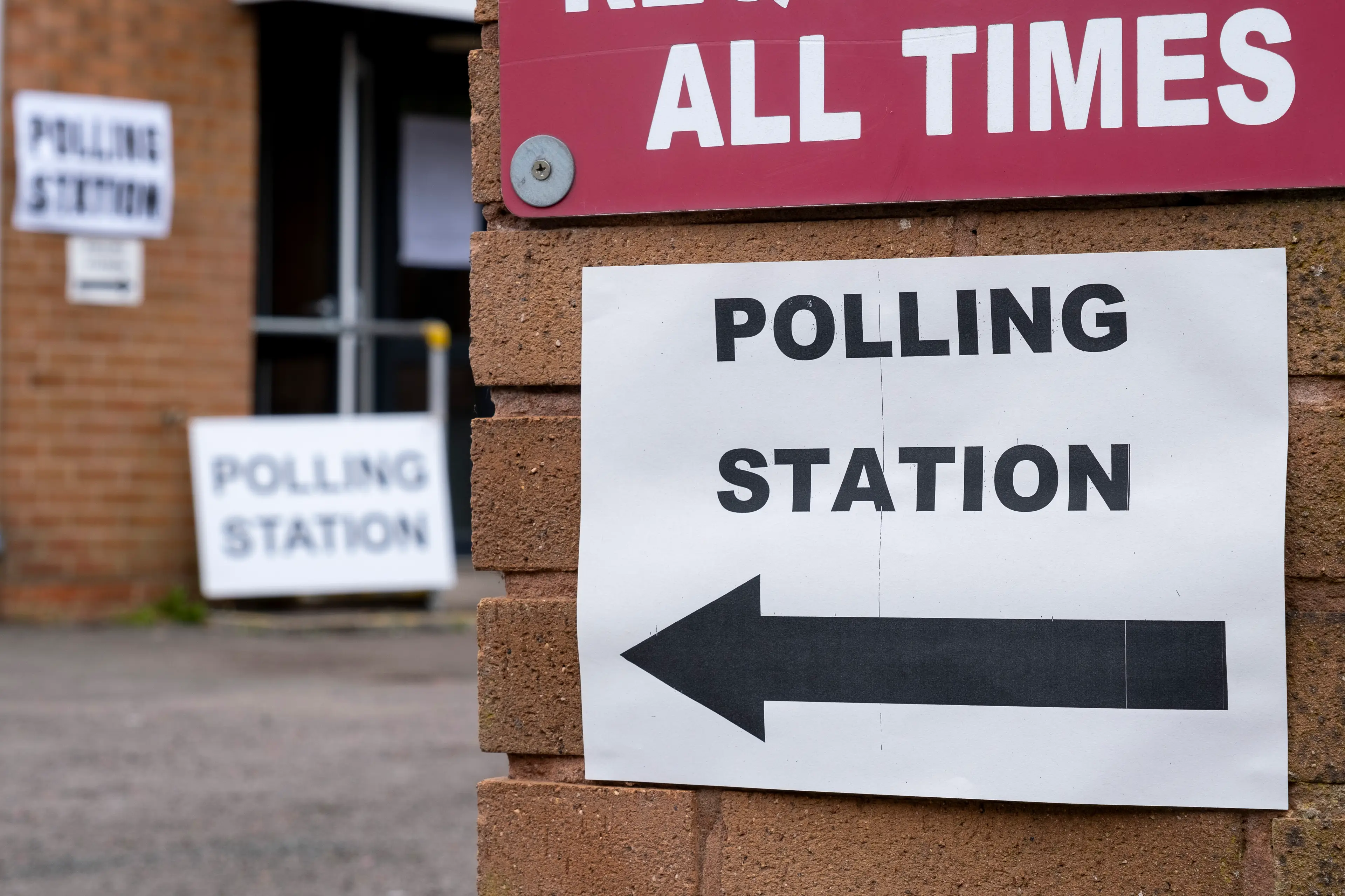 Make sure you're registered to vote before you show up here on voting day, and remember to bring ID with you. (Mike Kemp/In Pictures via Getty Images)