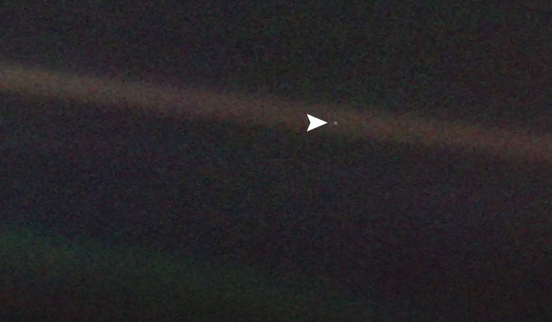 That's us, the blue dot (YouTube/The Planetary Society)
