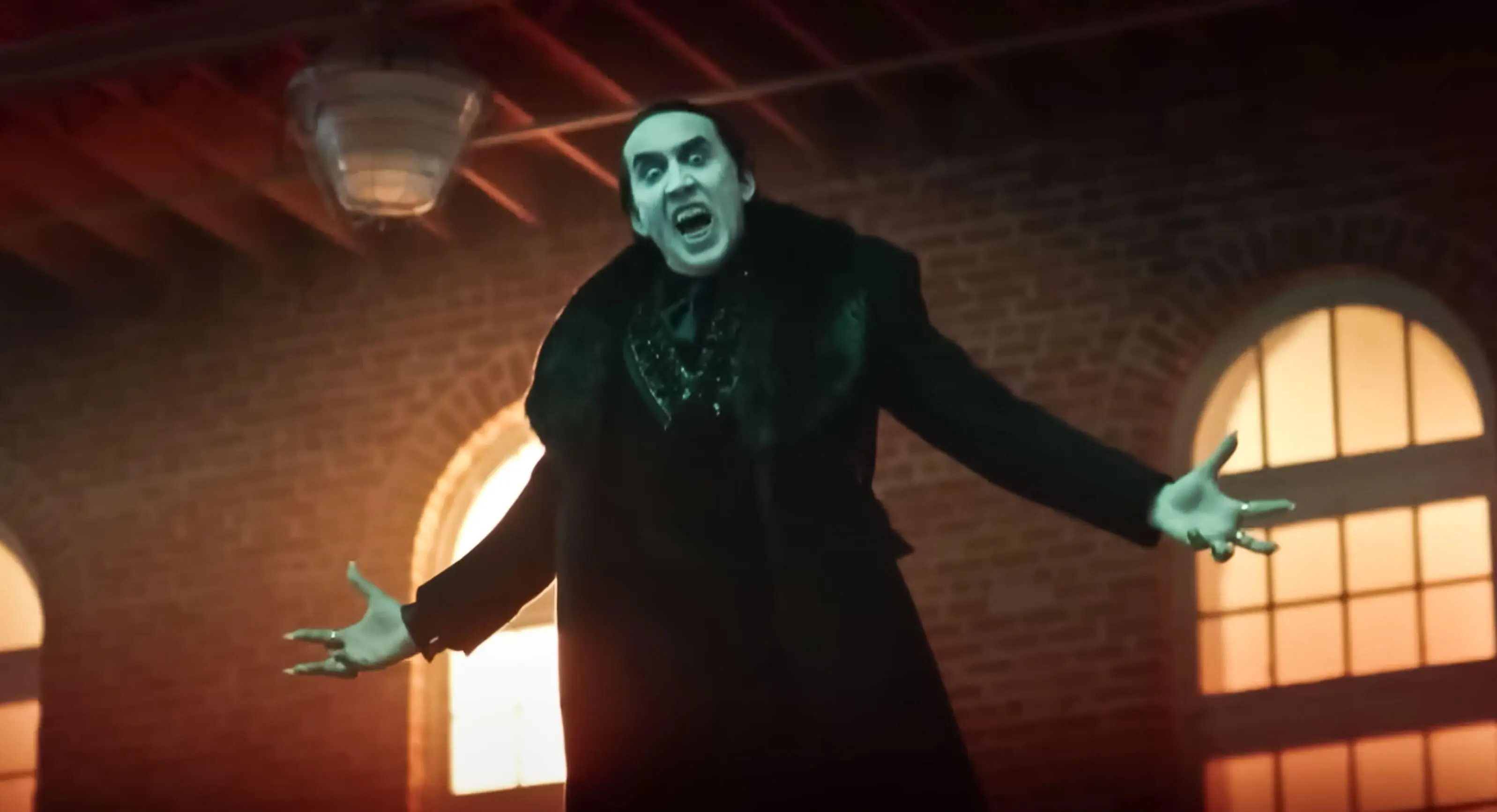 Nicolas Cage in the upcoming Dracula-inspired film Renfield (2023).