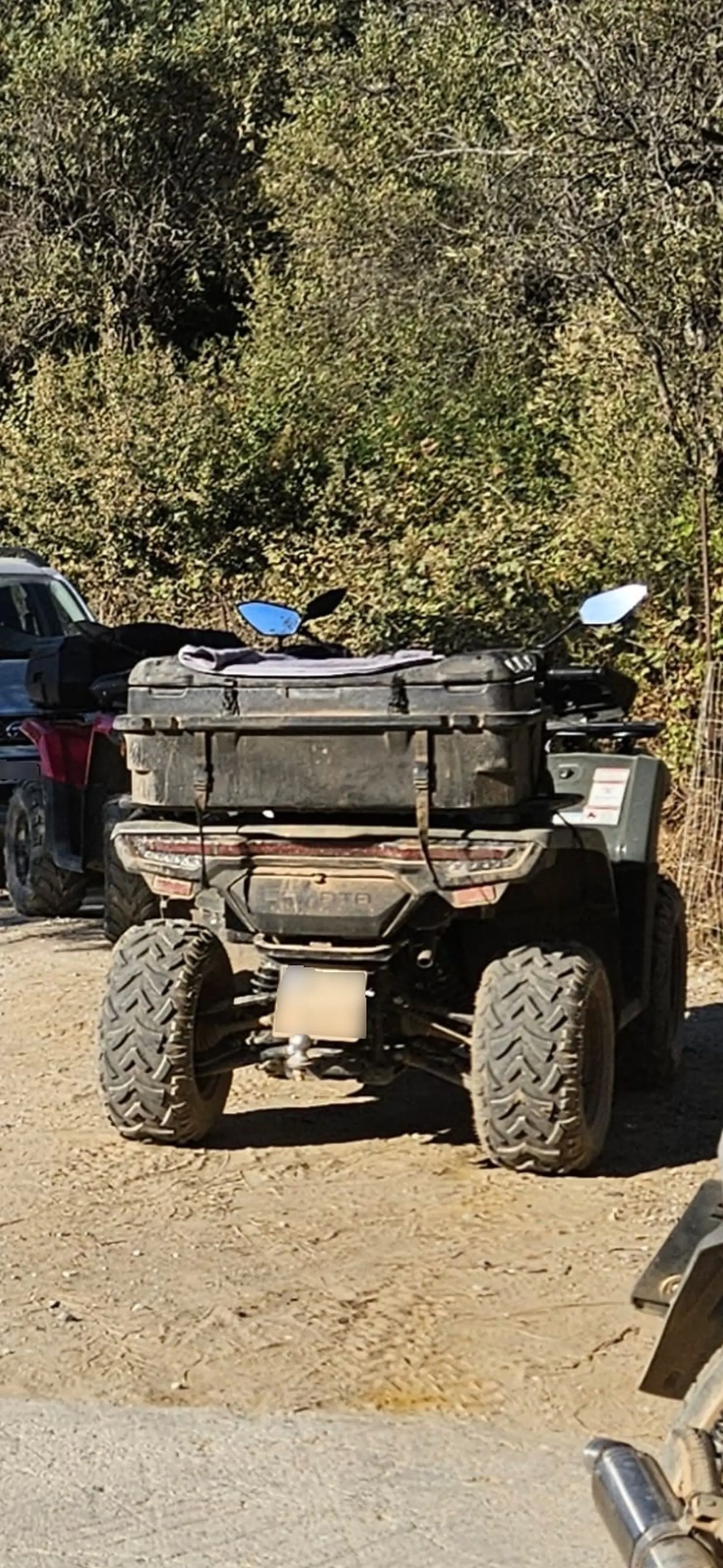 The couple were hit from behind while driving back to the quadbike rental store, leaving Diane with a broken spine (Kennedy News and Media)