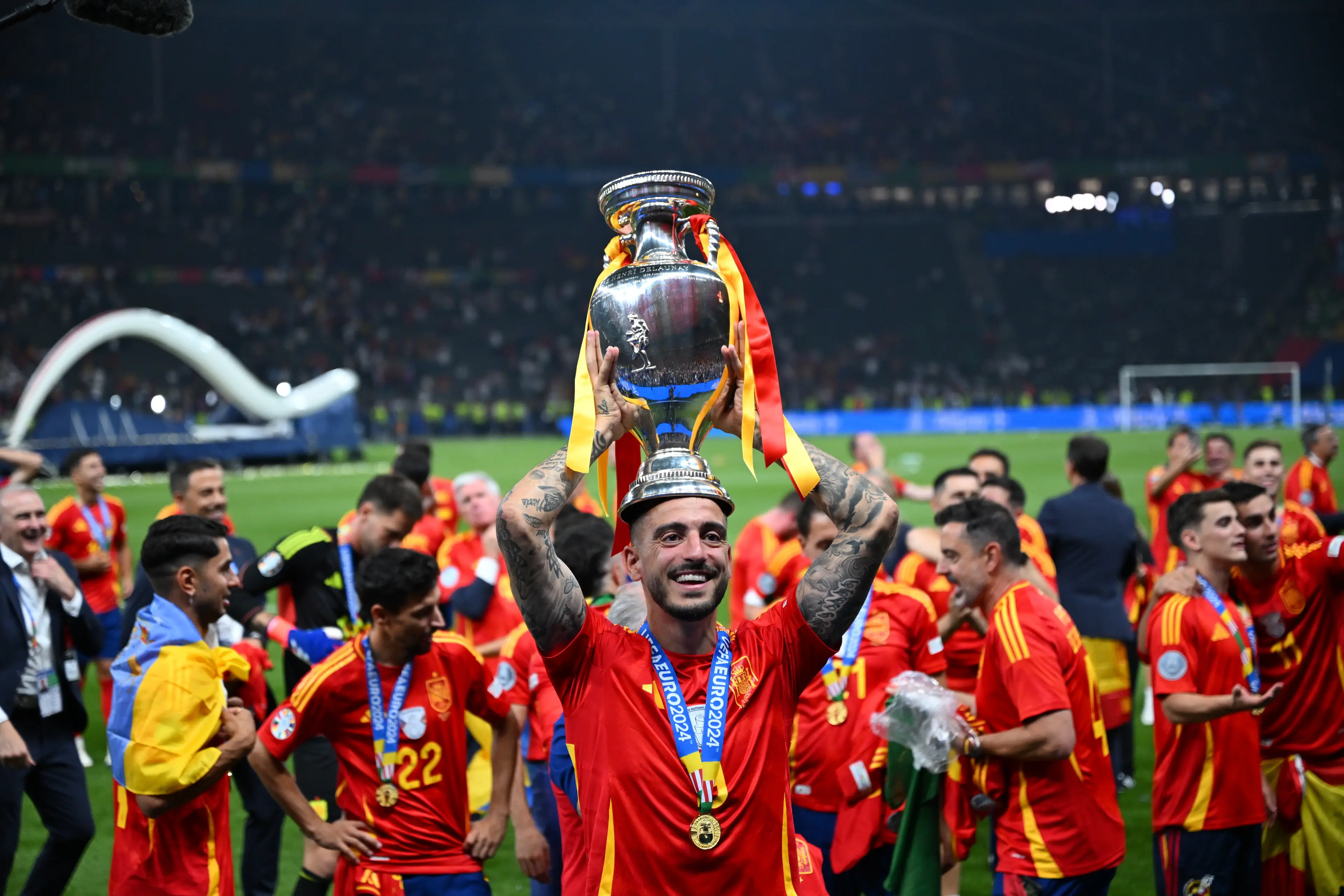Spain were the team of the tournament and ended up taking home the trophy. (Hesham Elsherif/Anadolu via Getty Images)