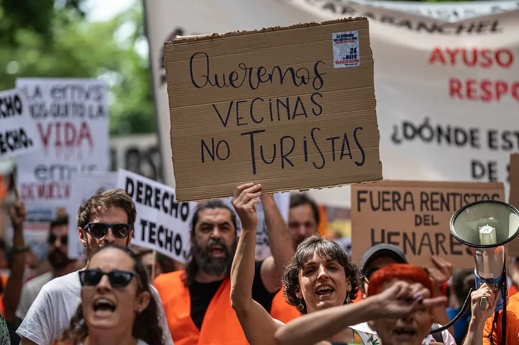 High tourism is pricing locals out of their homes as the holiday industry wants them for hotels and Air Bnbs (Marcos del Mazo/LightRocket via Getty Images)