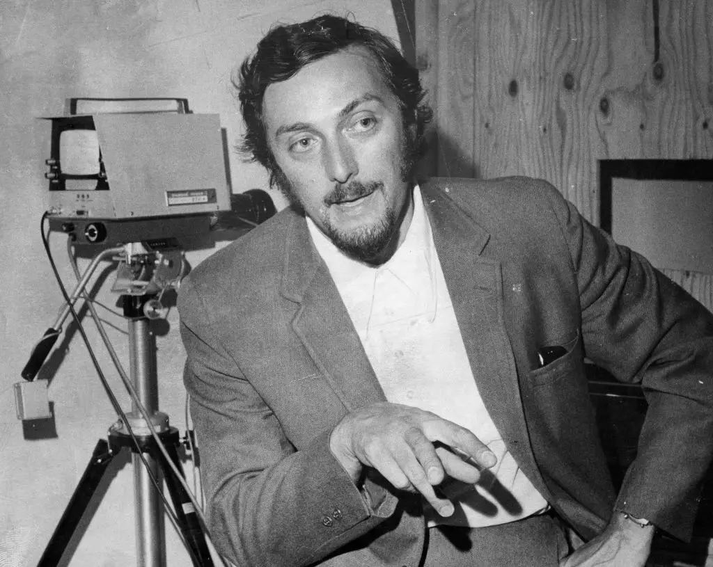 Stanford Professor Philip Zimbardo discusses the Stanford Prison Experiment on August 20, 1971. (Duke Downey/San Francisco Chronicle via Getty Images)