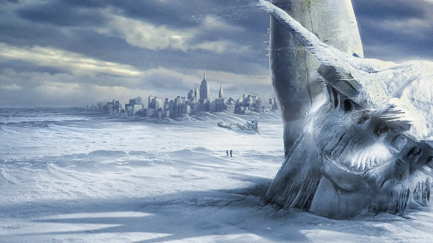 Fortunately the kind of weather-based disasters we'll get aren't going to be like The Day After Tomrrow, though meteorologist love the movie (20th Century Studios)