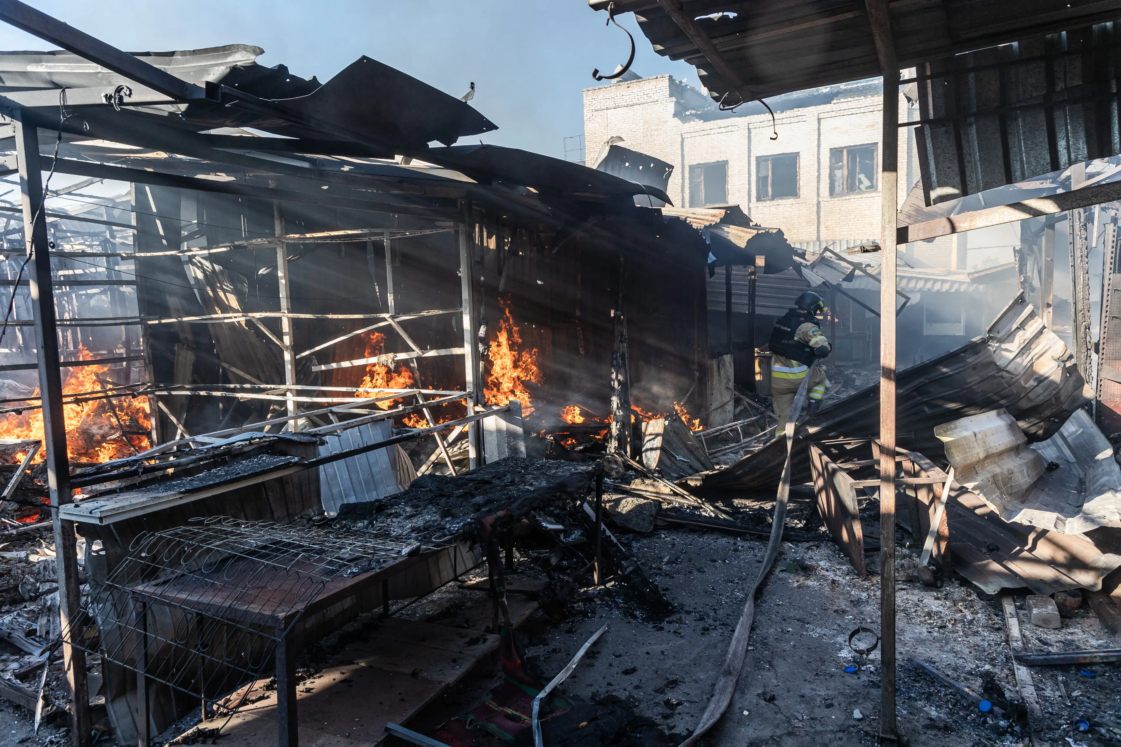 Russia launched one of the biggest strikes of the year on Ukraine (Diego Herrera Carcedo/Anadolu via Getty Images)