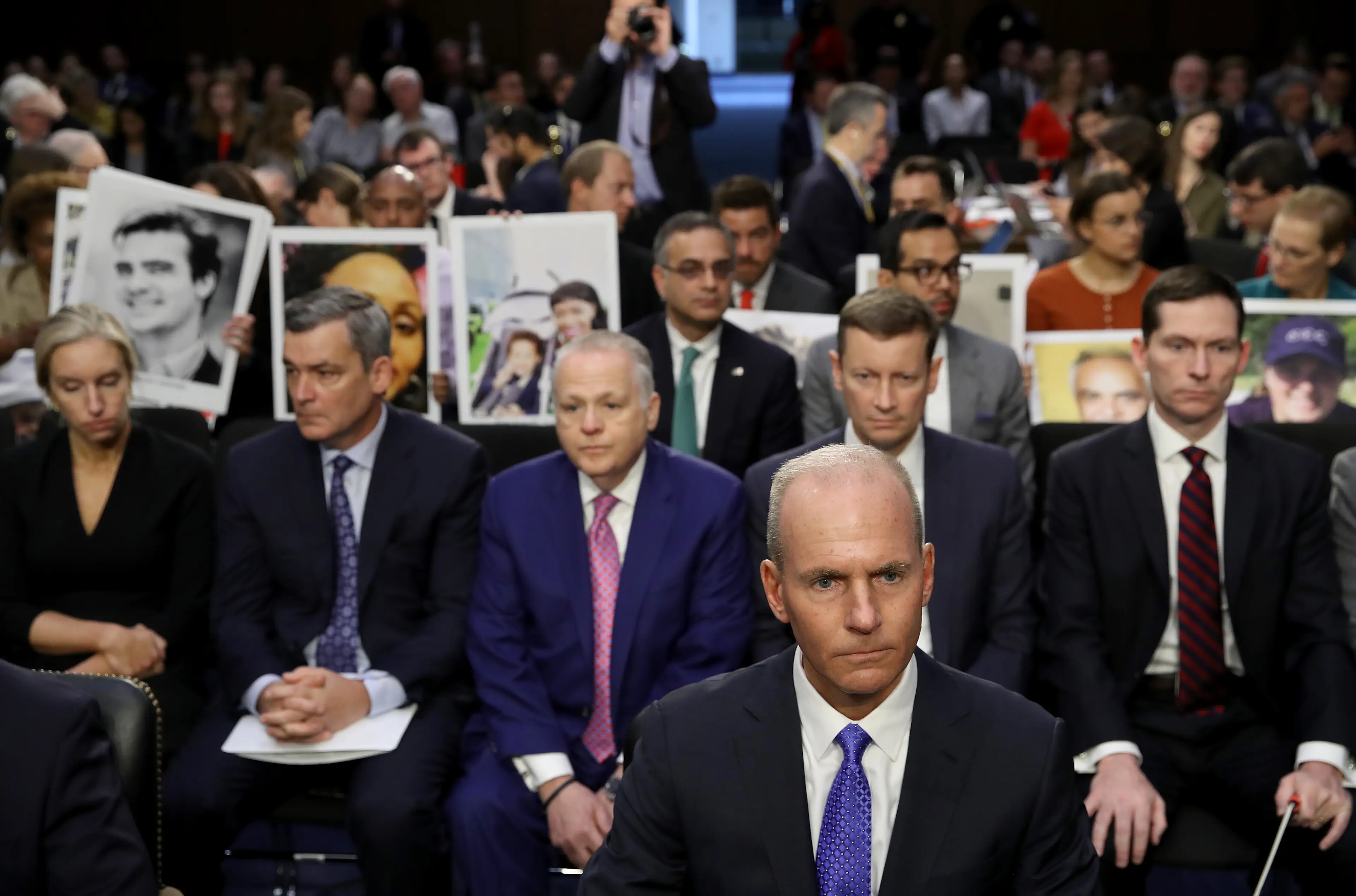 Dennis Muilenberg at a Senate committee hearing about the two crashes (Win McNamee/Getty Images)