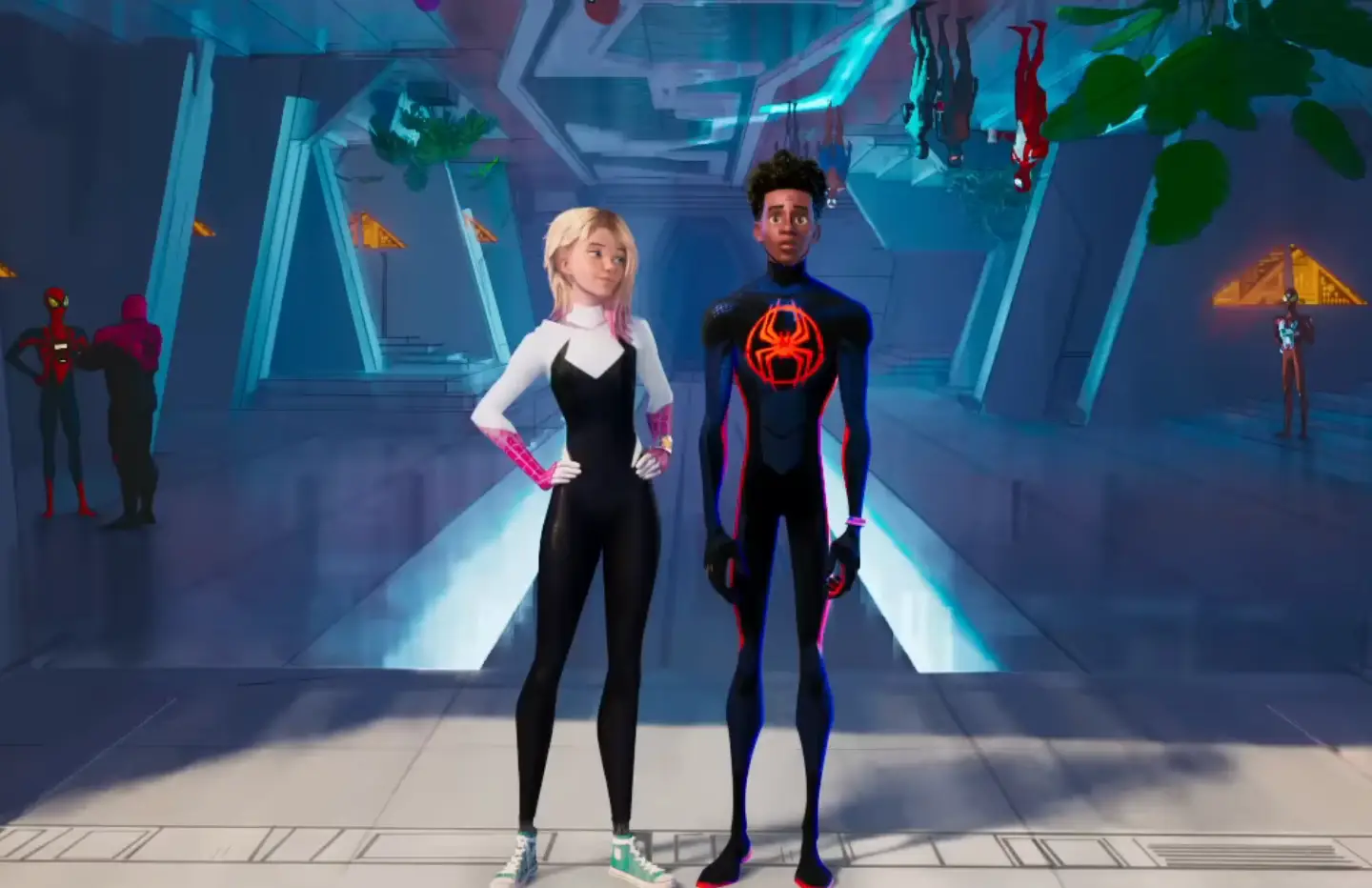 Miles Morales and Spider-Gwen steal the show in the Spider-Verse films, and make you forget about Peter Parker more or less (Sony)