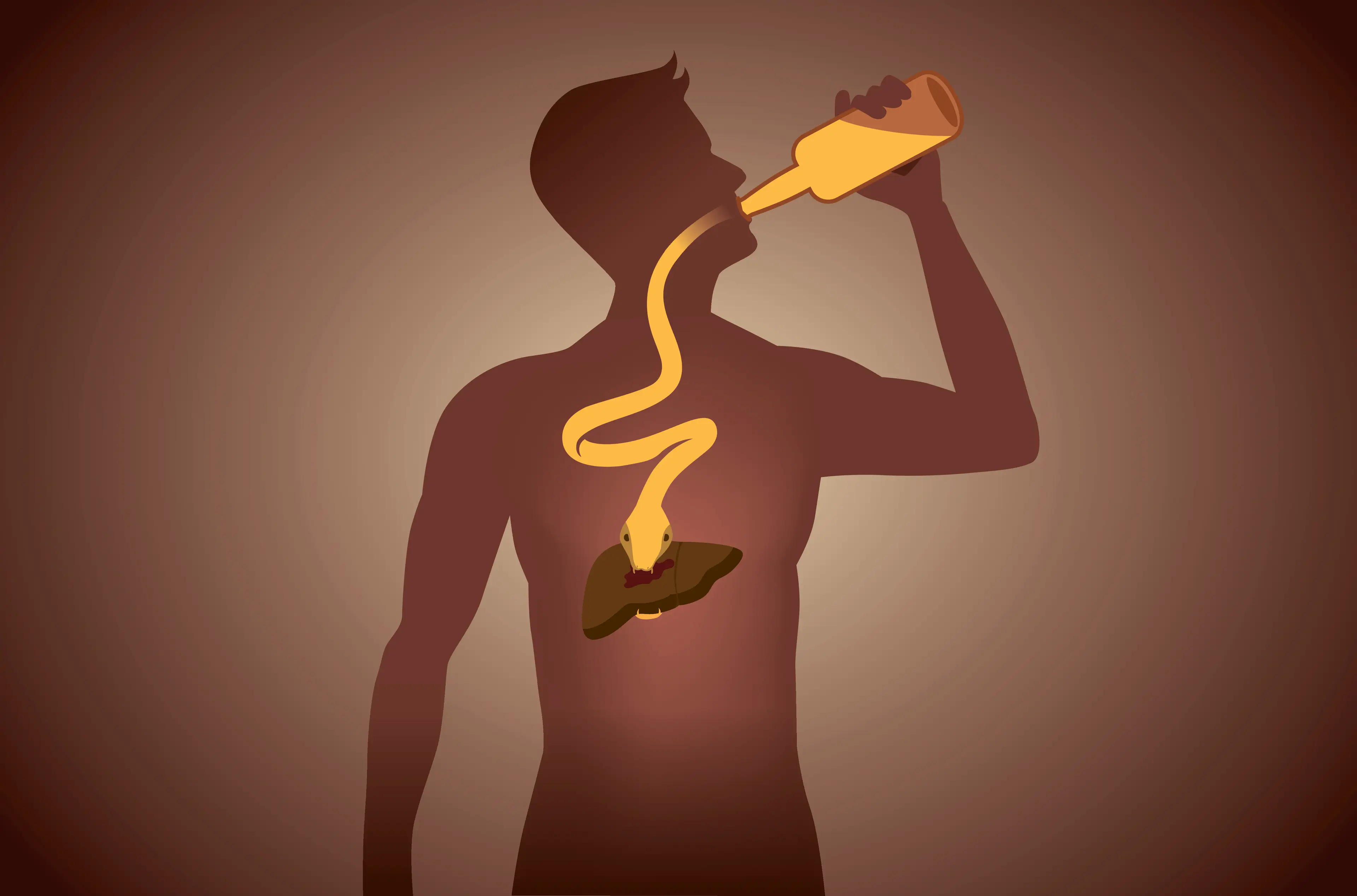 It won't actually form a snake but you get the idea, and your liver can only handle so much at once (Getty Stock Photo)
