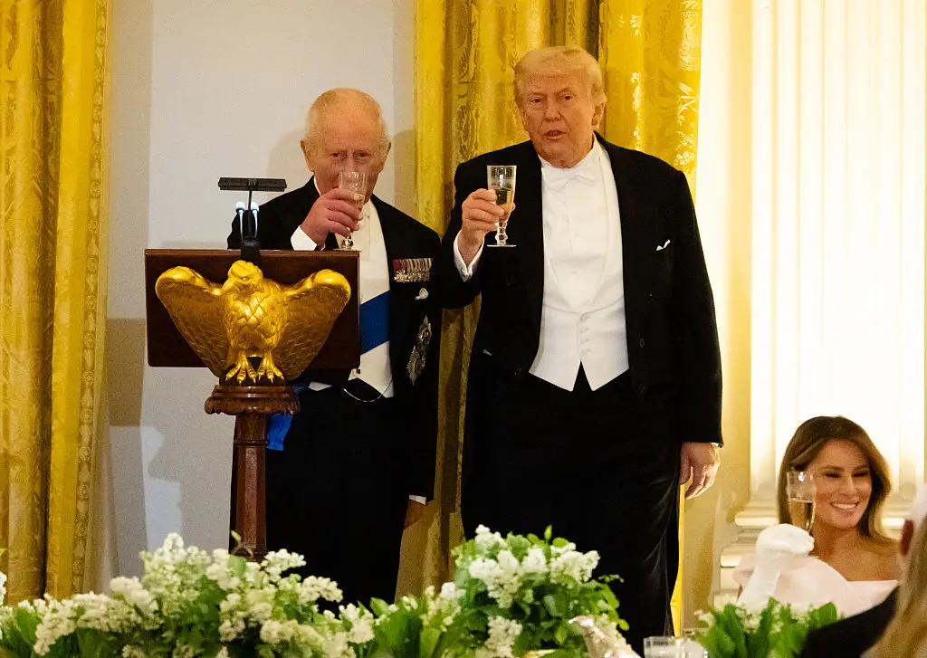 Donald Trump and King Charles at the White House State Dinner (Samir Hussein/WireImage)