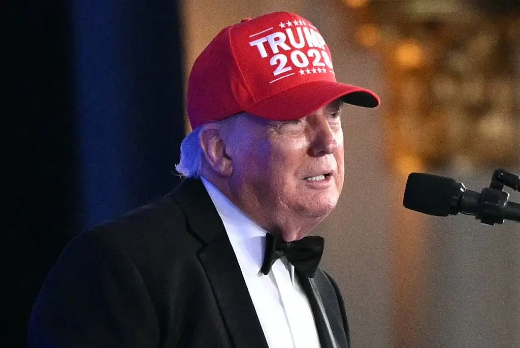 Donald Trump wore a 'Trump 2028' hat as he joked he might run for president again (Mandel NGAN / AFP via Getty Images)