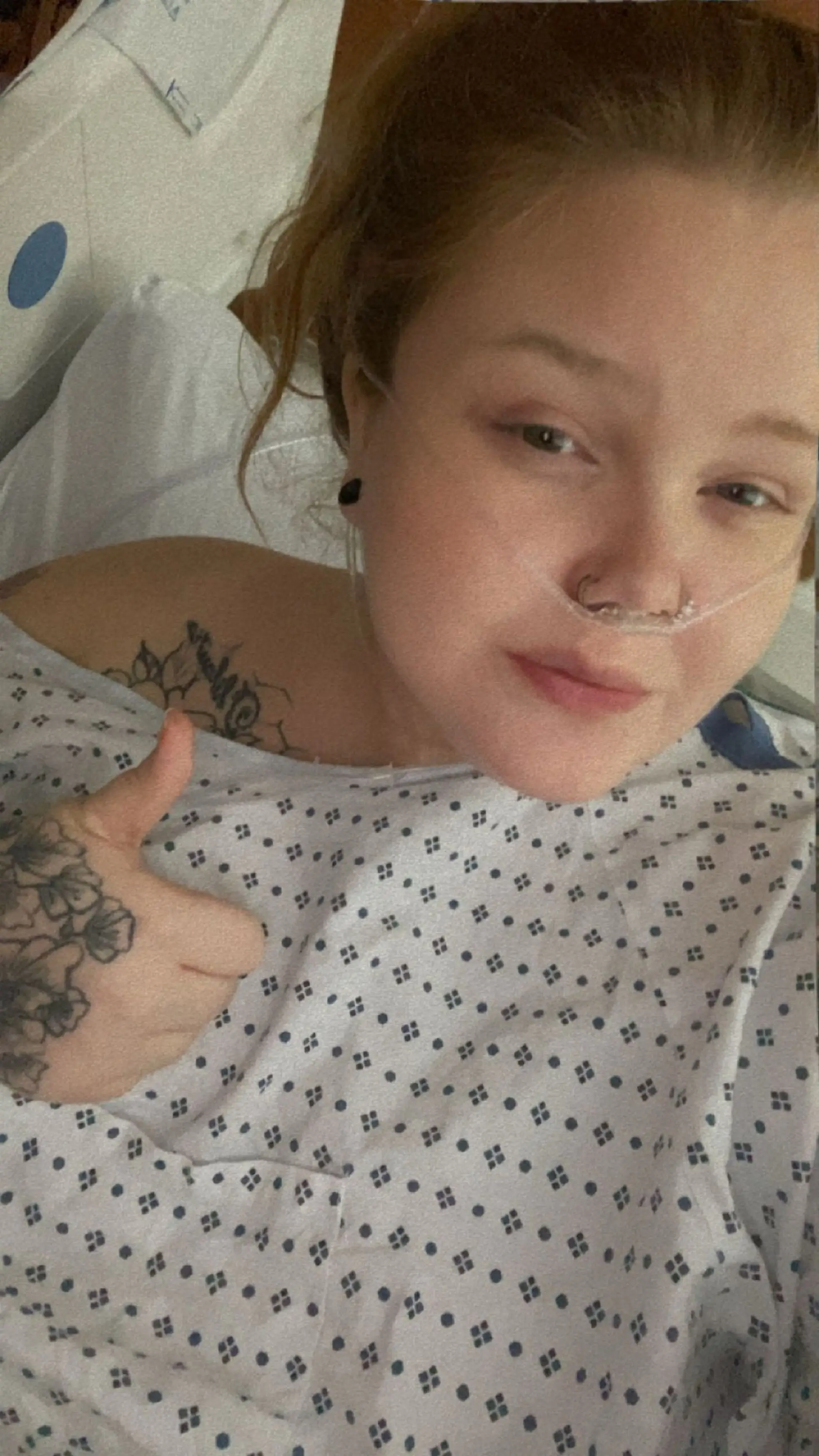 She ended up in hospital for nine days, and was told if she hadn't come in when she did she might have died (Kennedy News and Media)