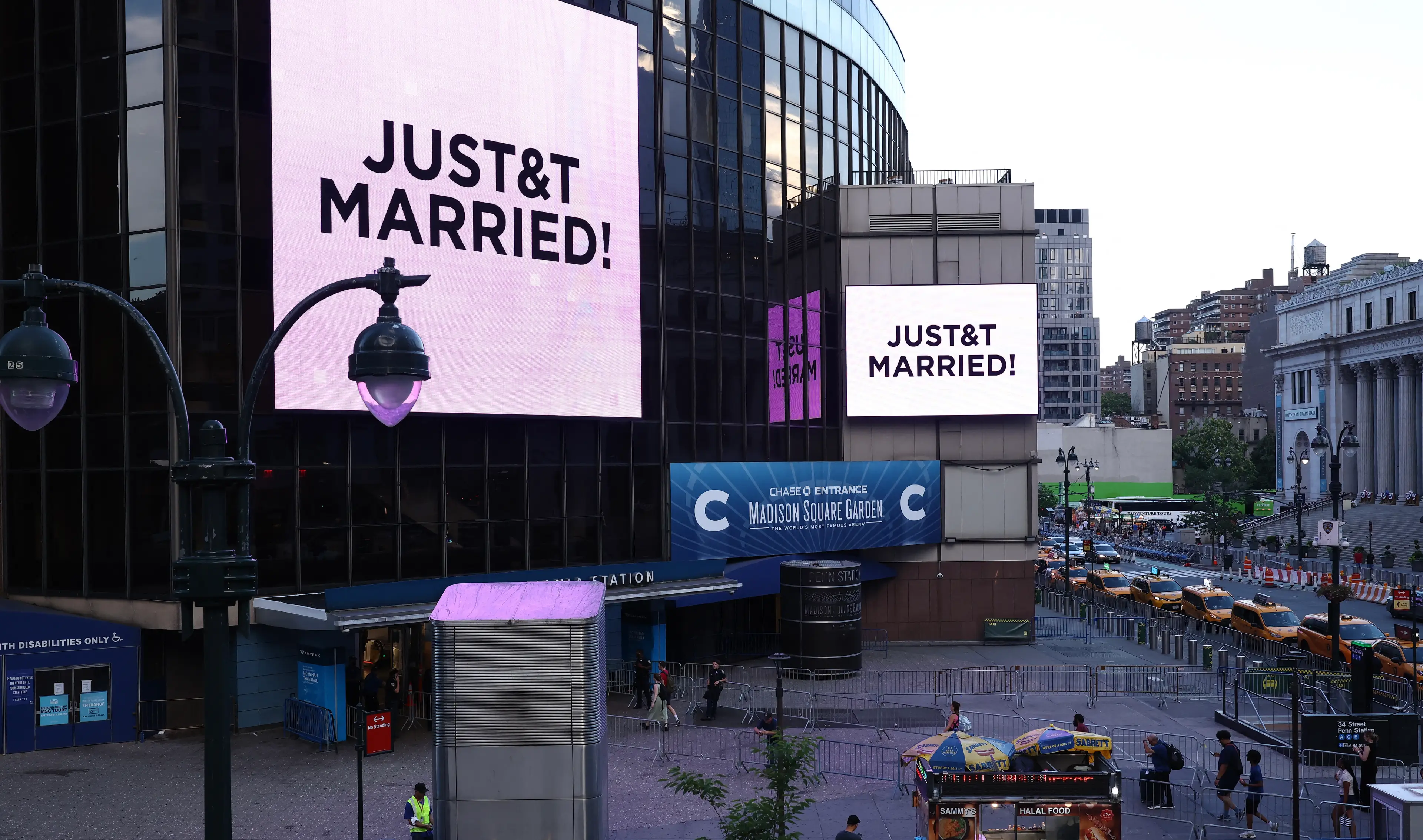 The couple got hitched at Madison Square Garden (CHARLY TRIBALLEAU / AFP via Getty Images)