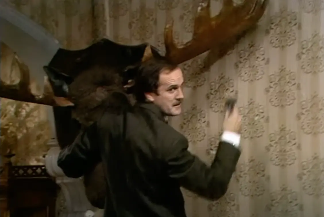 John Cleese in Fawlty Towers.