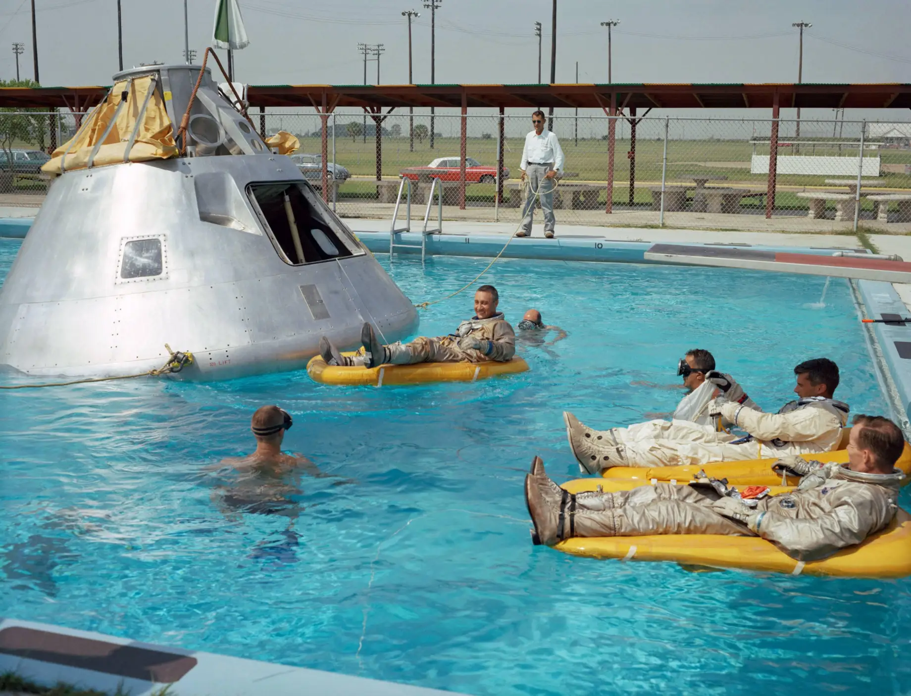 The men in the seemingly carefree image would meet a sad ending (NASA)