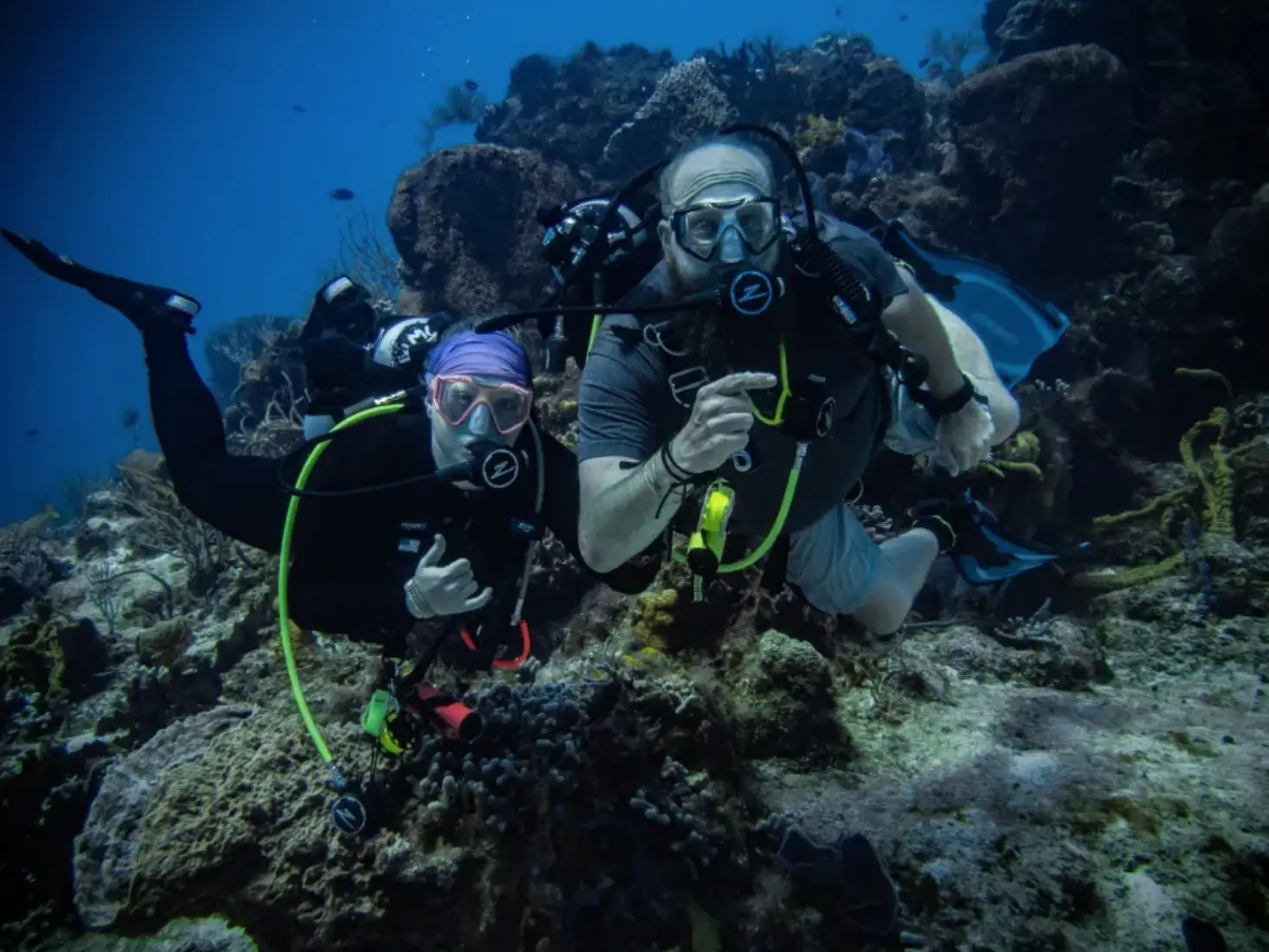 Nathan and Kim Maker were left stranded at sea when they became separated underwater from their diving group (Nathan Maker)