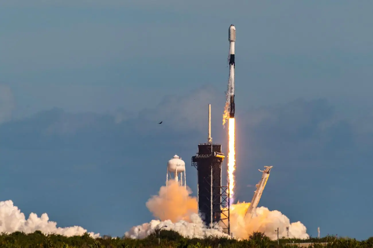 A Falcon 9 rocket carrying 49 Starlink satellites took off last Thursday.