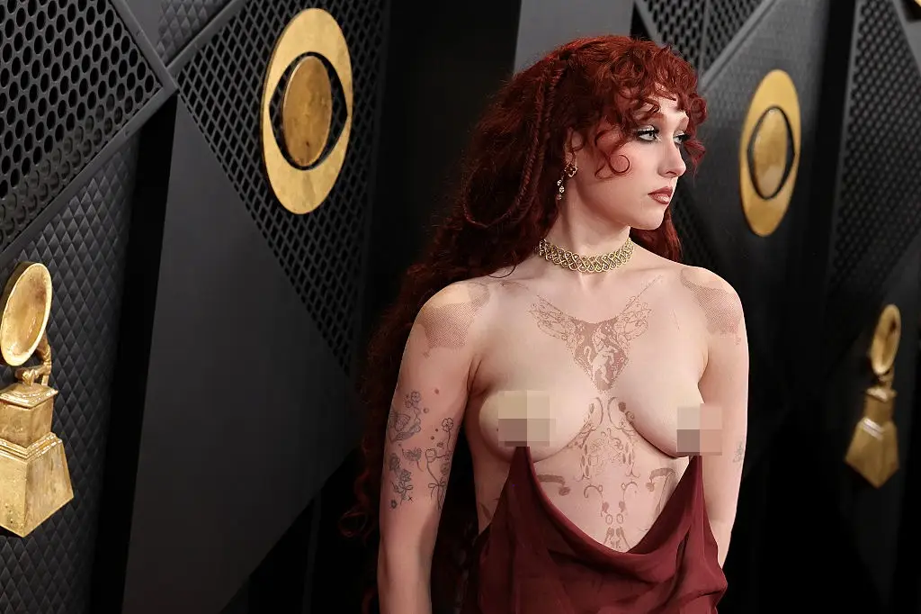 Chappell Roan wore a nipple dress to the Grammys (Brianna Bryson/WireImage)
