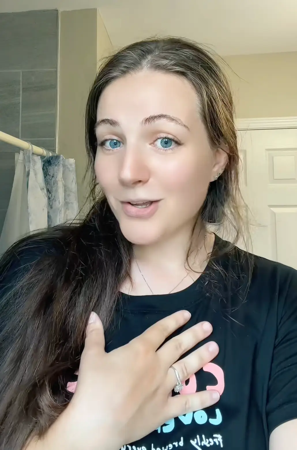 She says she was happy to be diagnosed with Down Syndrome (TikTok/@ashleyzambelli)