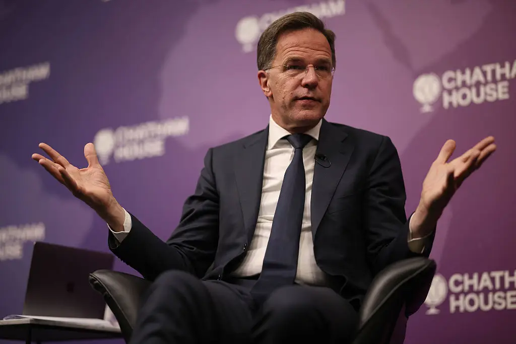 Mark Rutte made the chilling warning during a speech in London yesterday (Dan Kitwood/Getty Images)