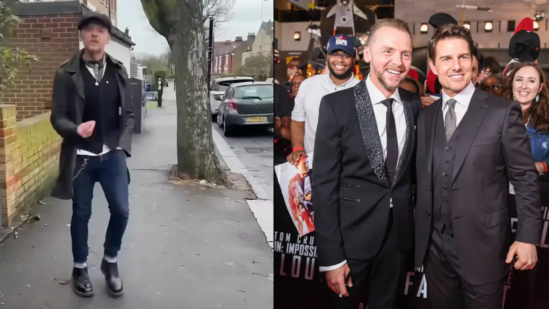 Instagram/@simonpegg/Michael Loccisano/Getty Images for Paramount Pictures