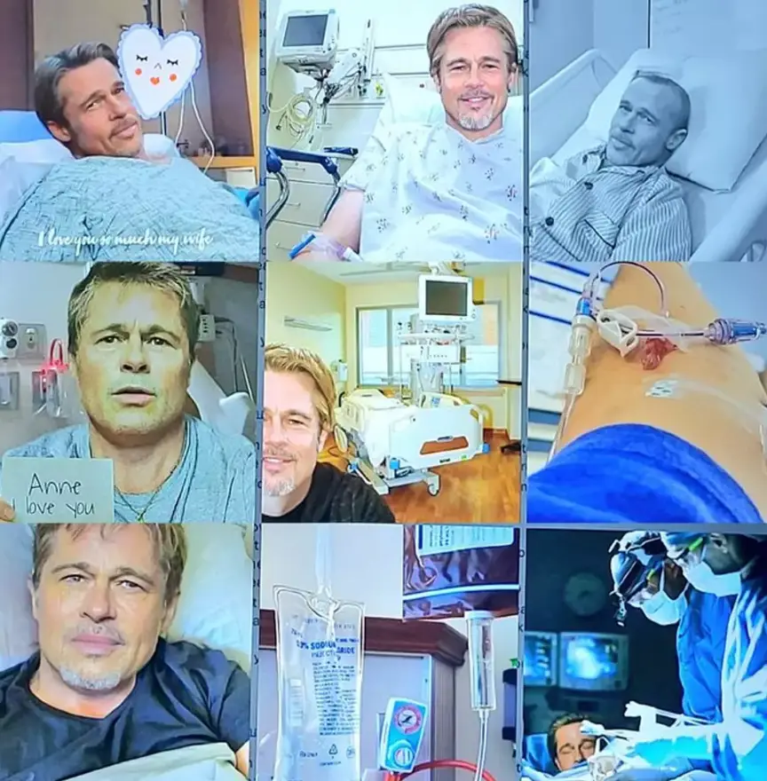 Anne was sent AI generated images of Brad Pitt in hospital, alongside claims he had kidney cancer (TF1)