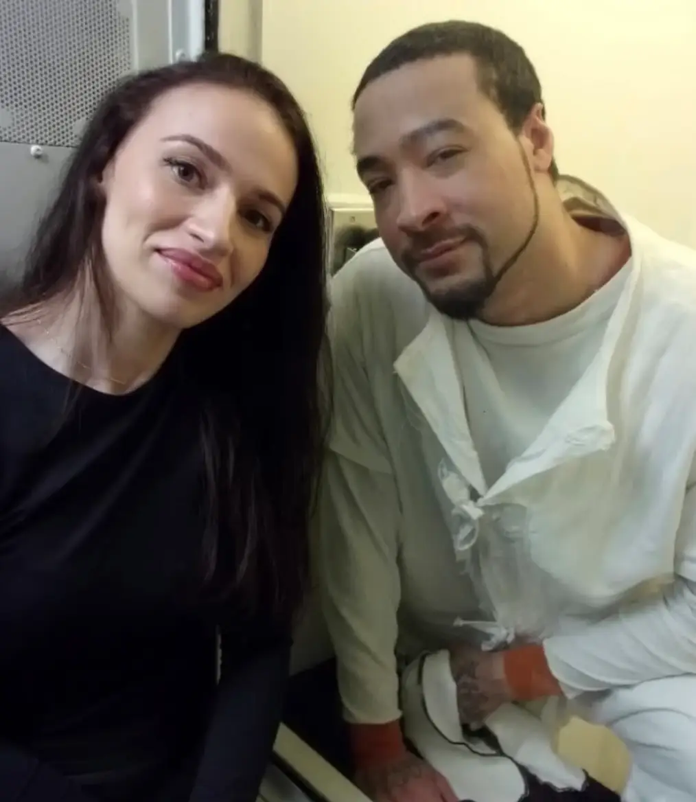 Krasniqi married the double murderer in April just weeks before his death (ITV)