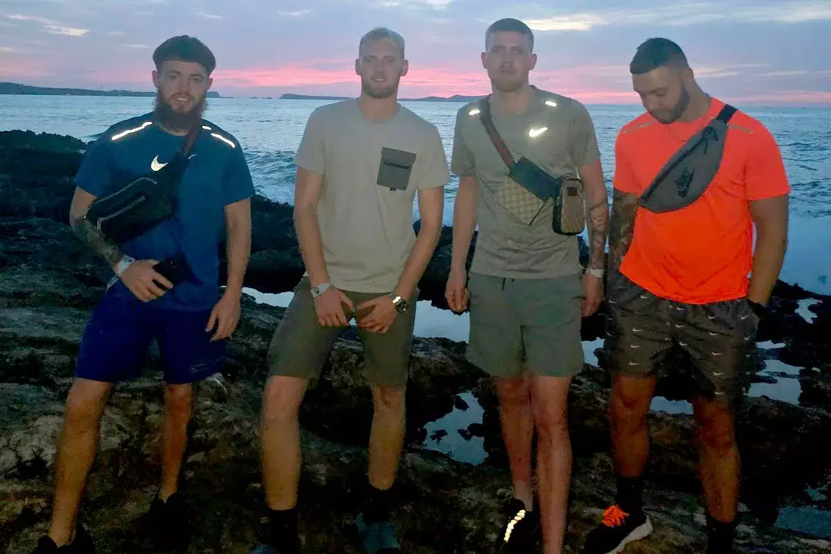 The lads clearly had a blast on their holiday.