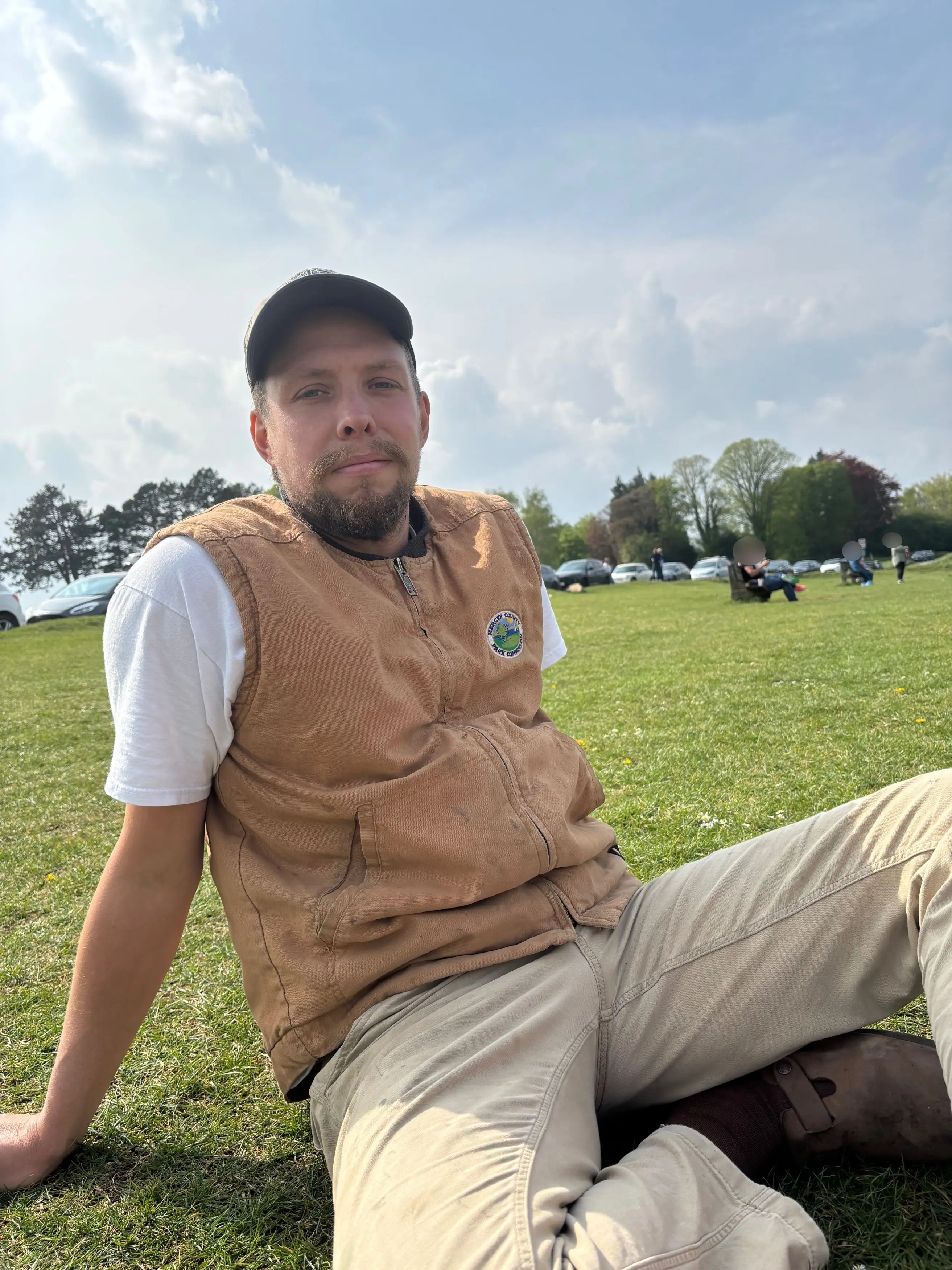 Sam McAlpine Peyr, 32, from Gloucestershire, developed a serious illness after swimming in a canal last year (Kennedy News and Media)