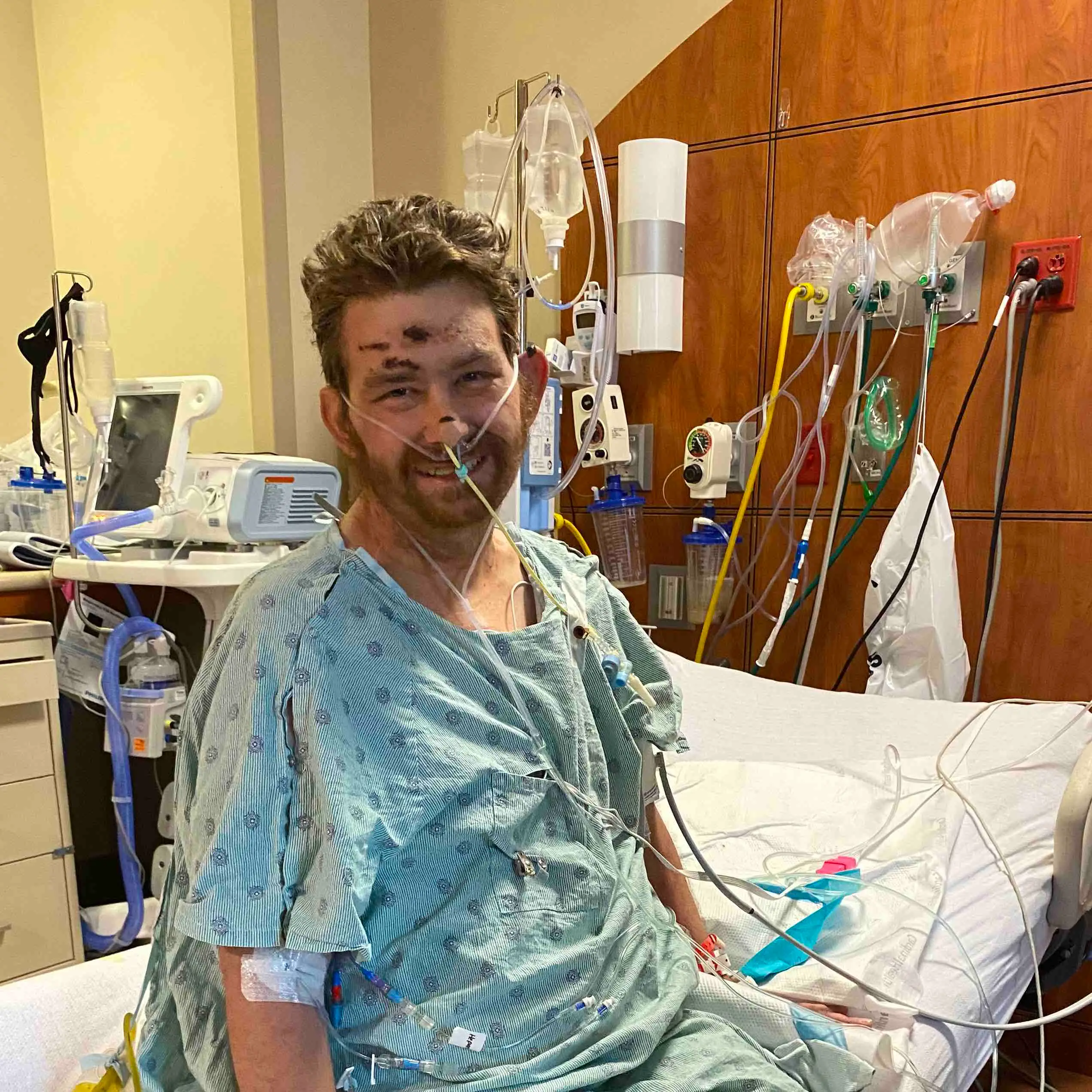 Despite a four percent chance of survival, Steven was able to recover (GoFundMe)