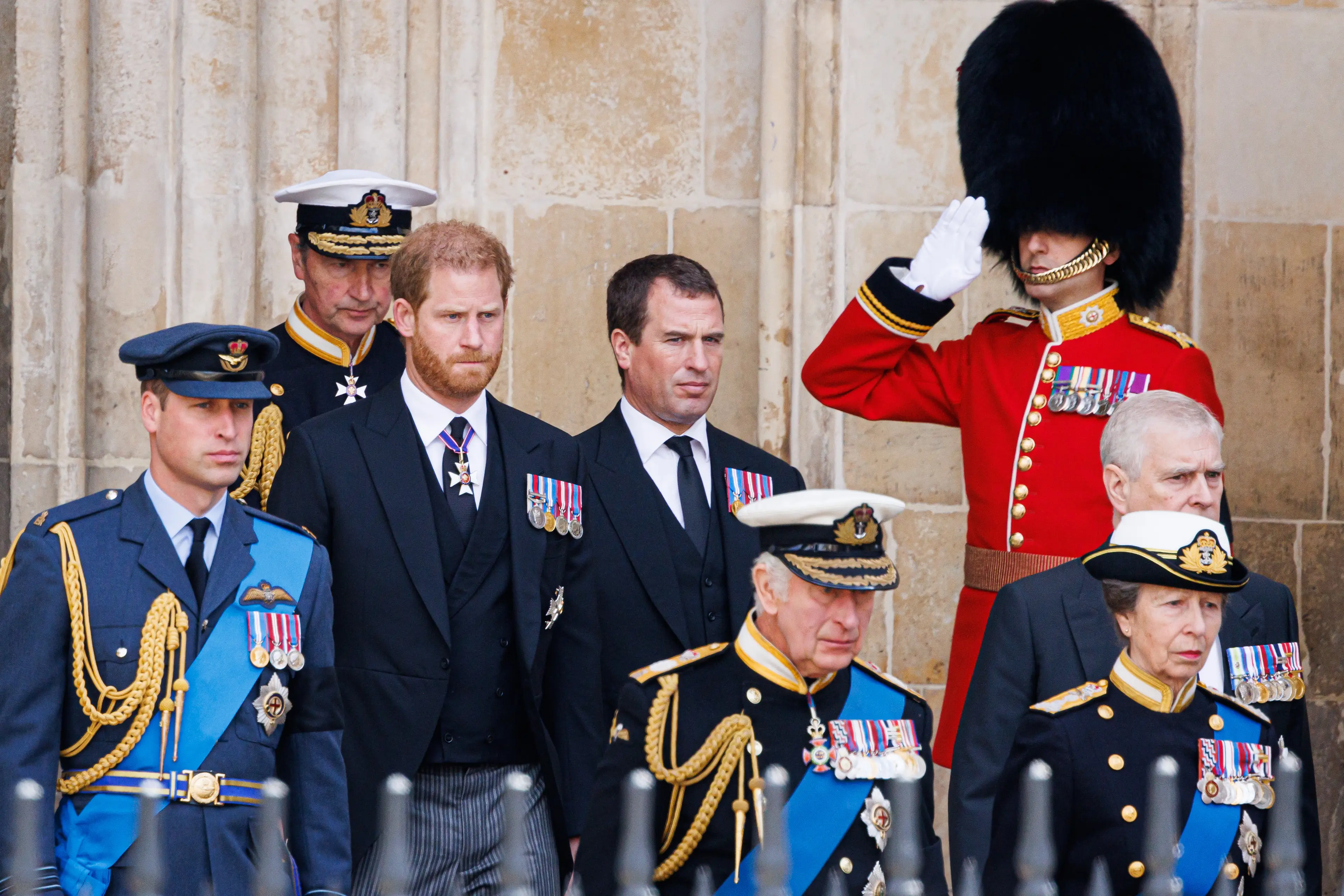 William, Harry and Peter. (Patrick van Katwijk/Getty Images)
