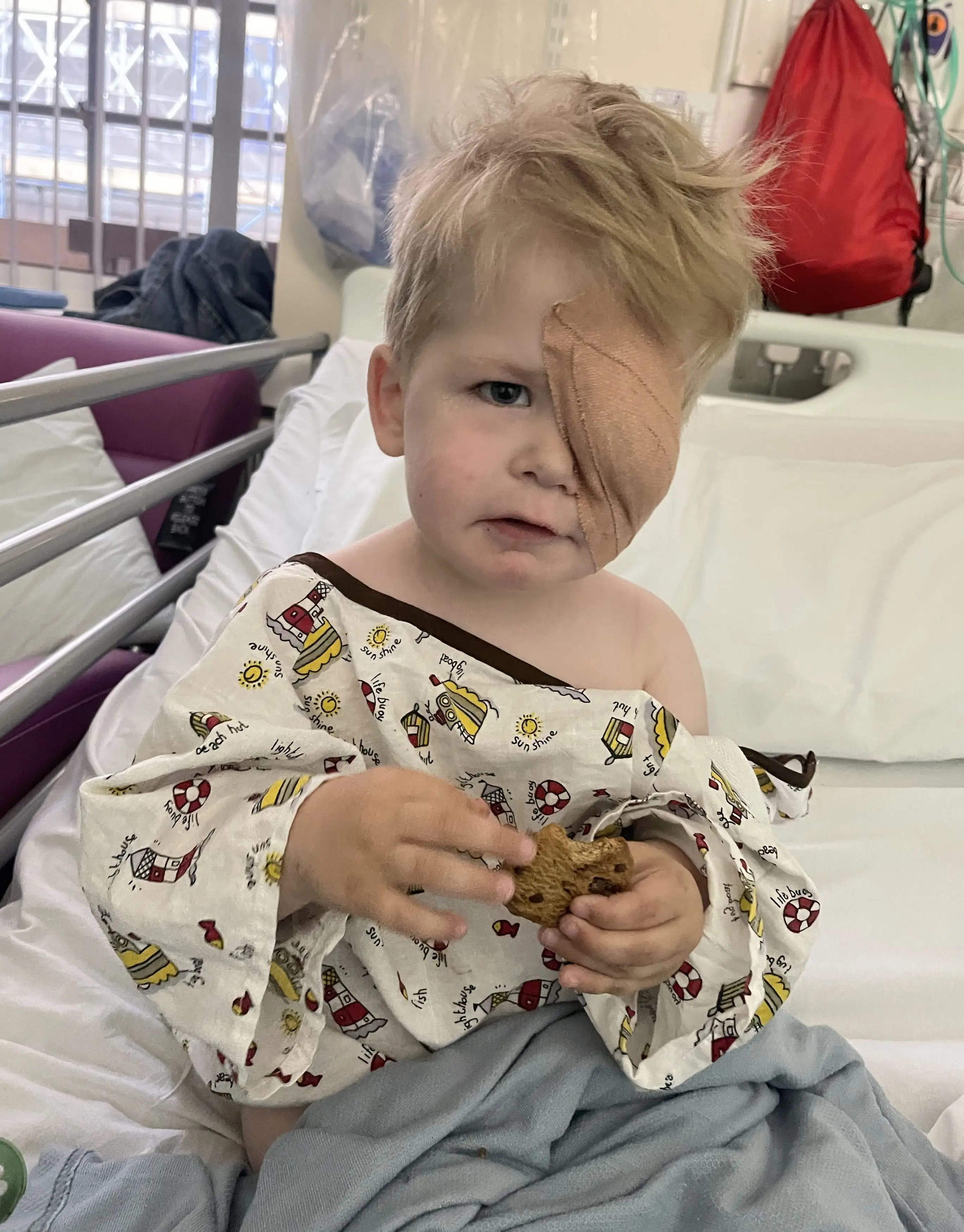 Brave Sidney had to have his left eye removed (Kennedy News & Media)