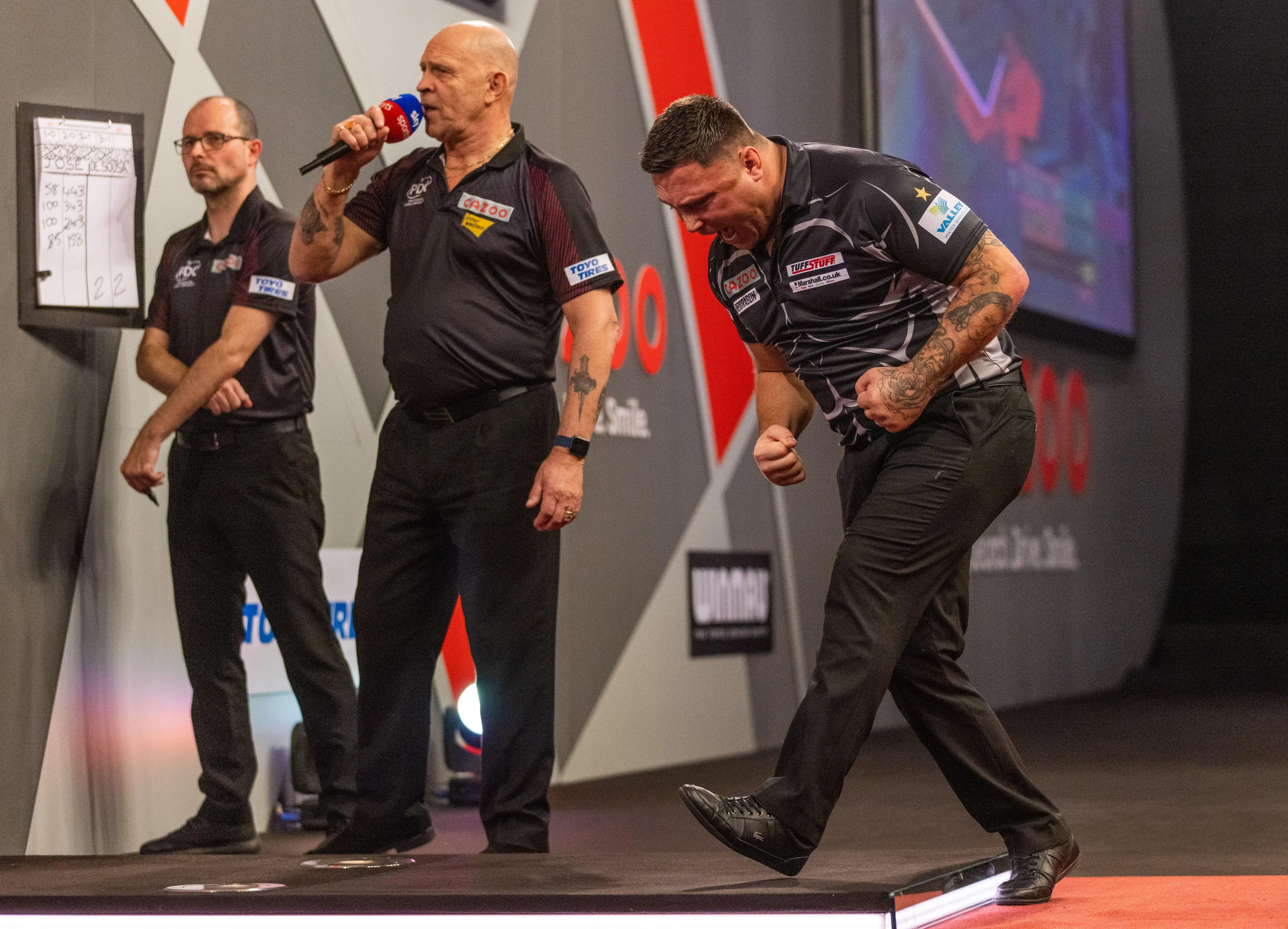 His reaction after missing a 180 didn't go down well.