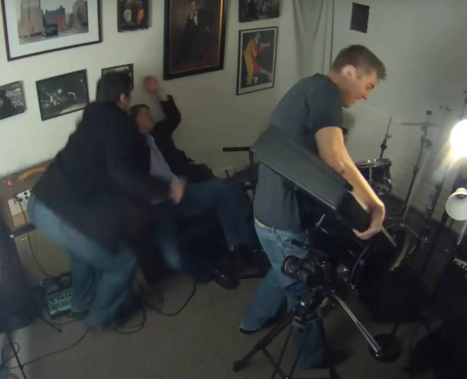 Shortly after he took the drug his friends had to step in to make sure he didn't hurt himself on his trip. (YouTube/Greg Schulz)