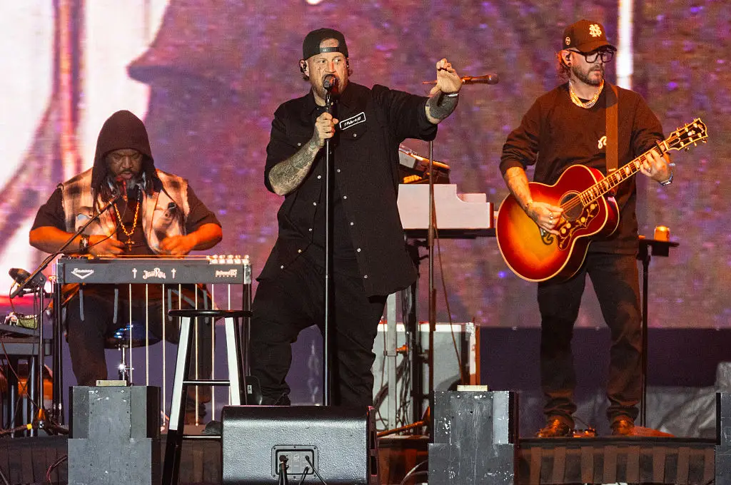 Jelly Roll fired some brutal shots at Donald Trump. (Barry Brecheisen/WireImag)
