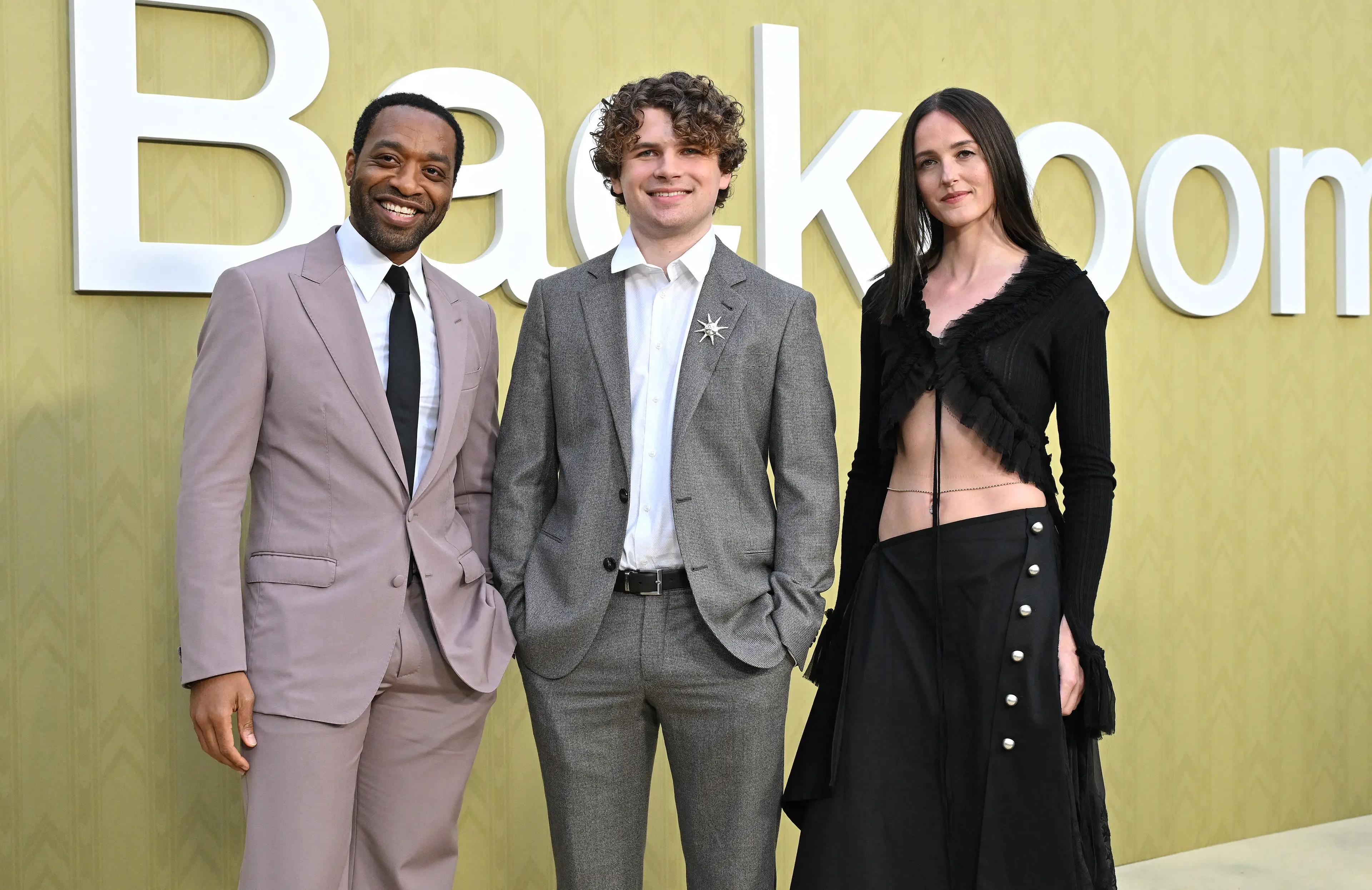 Kane Parsons alongside Renate Reinsve and Chiwetel Ejiofor (LISA O'CONNOR / AFP via Getty Images)